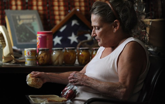 Woman Eating a Meal