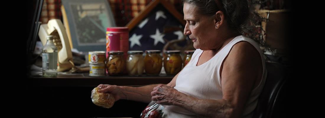 Woman Eating a Meal